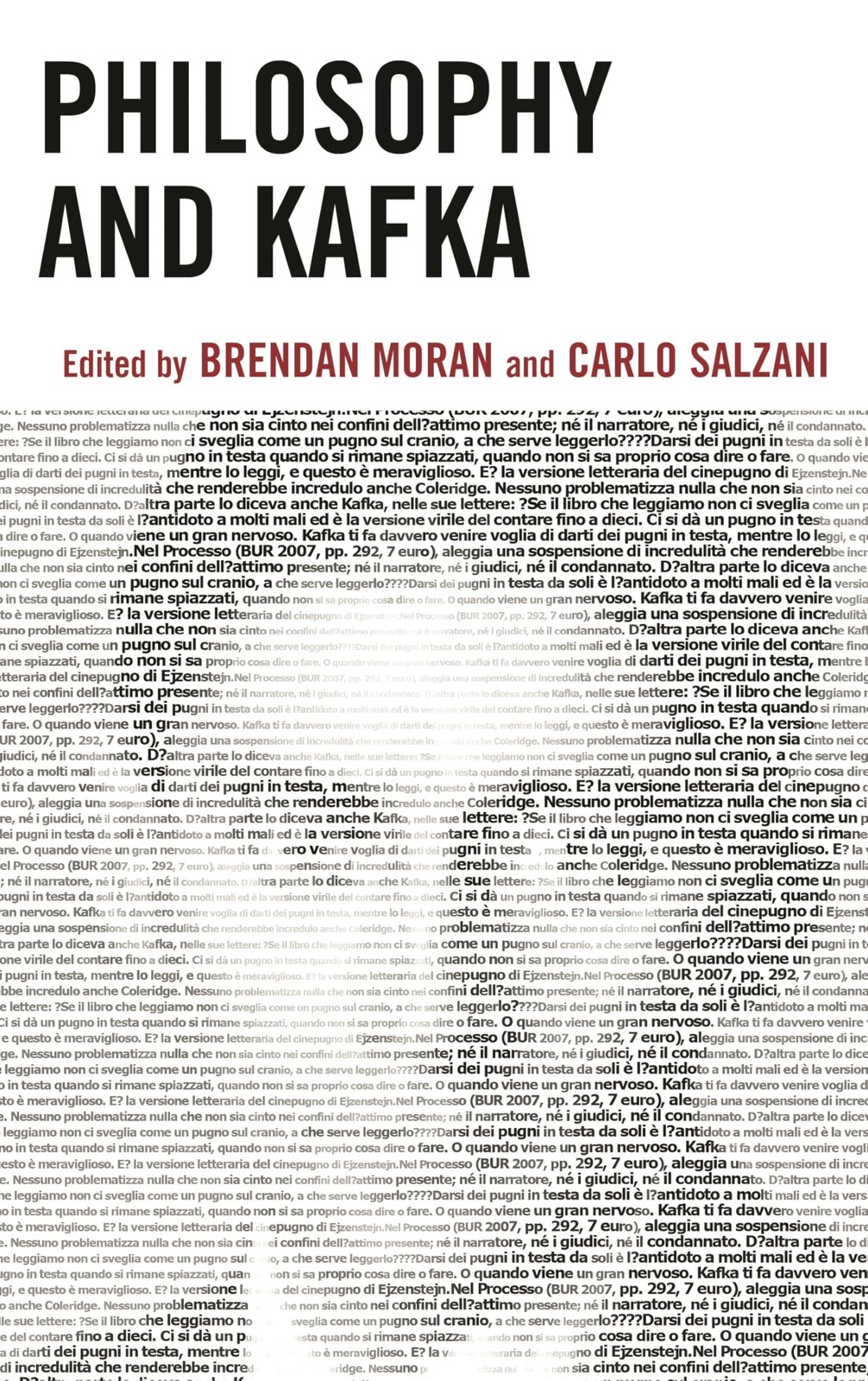 Philosophy and Kafka by Brendan Moran (Hardcover) (2013) (New)