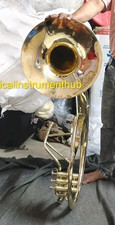 SOUSAPHONE 16"BELL MADE OF BRASS IN GOLD POLISH+ MOUTHPC + CASE BOX + FREE SHIPP