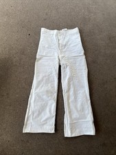 WW2 US Navy Enlisted White Bell Bottom Pants 29 X 25 Y43