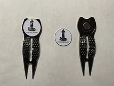 (1) Montauk Downs State Park GC Crosshairs Divot Tool & 1" Coin Golf Marker
