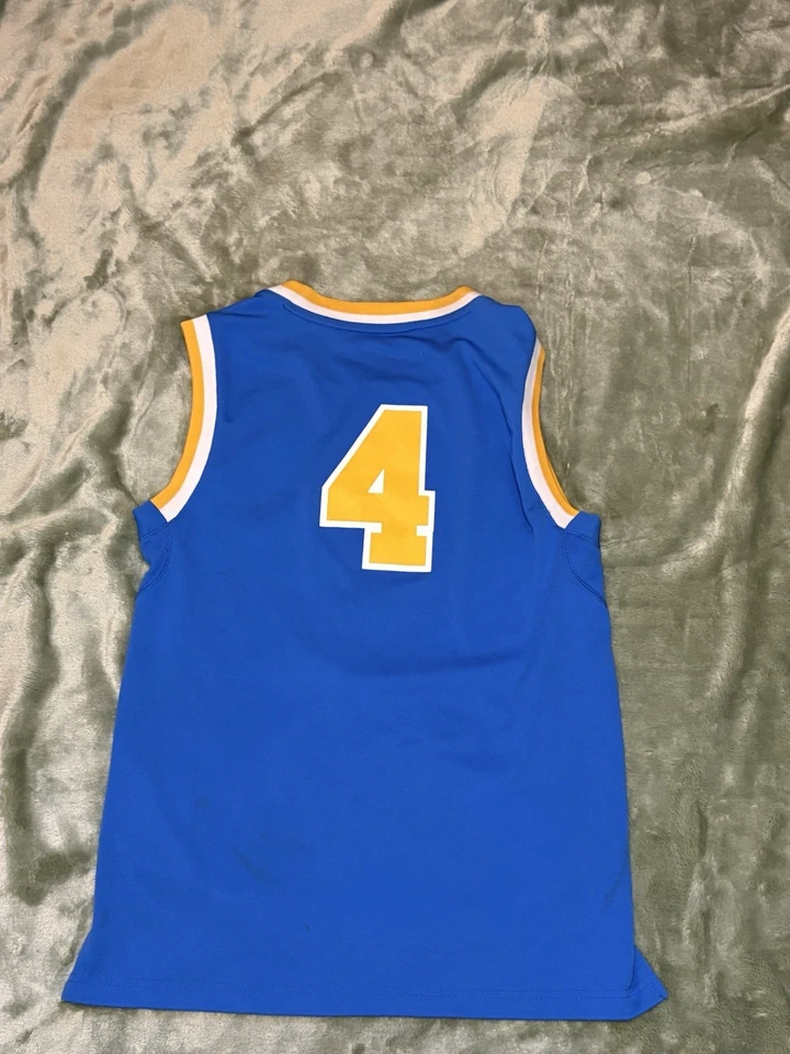 Camiseta deportiva de baloncesto universitaria Y2k 2000s Adidas UCLA Bruins #1 azul amarillo para hombre M Foto 2 de 2