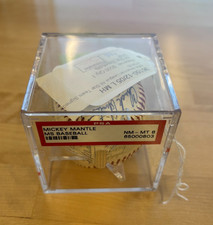 1964 AL All-Star Team Signed Baseball — Mickey Mantle NM-MT 8 - PSA Auth.