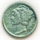 1917 S Mercury Dime Silver 10C AU Details Better Date Early San Francisco Issue