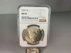 1925 P Silver Peace Dollar NGC MS64 Nice Clean Looking Coin!