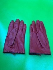 Preston and York Women's leather driving gloves red