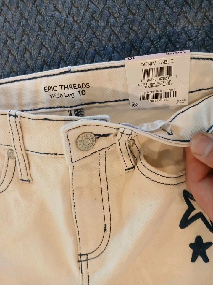 Epic Threads Girls Stanmore Wide-Leg Jeans Size 10 Baggy Skater - Image 2 of 4