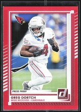 2025 Donruss #164 Greg Dortch Press Proofs Red