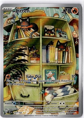 Litten Illustration Rare SV05: Temporal Forces 167/162 LP