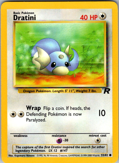Dratini Team Rocket 53/82 Unlimited Pokemon Card NM-Mint