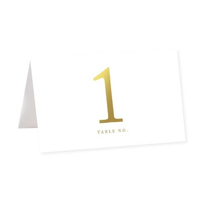 20-Pack Gold Table Tent Place Cards Metallic Ink Print Paper Table Numbers