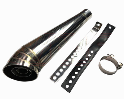 Motorrad Cafe Racer Auspuff Schalldämpfer GP Race Cone Megaphon Edelstahl