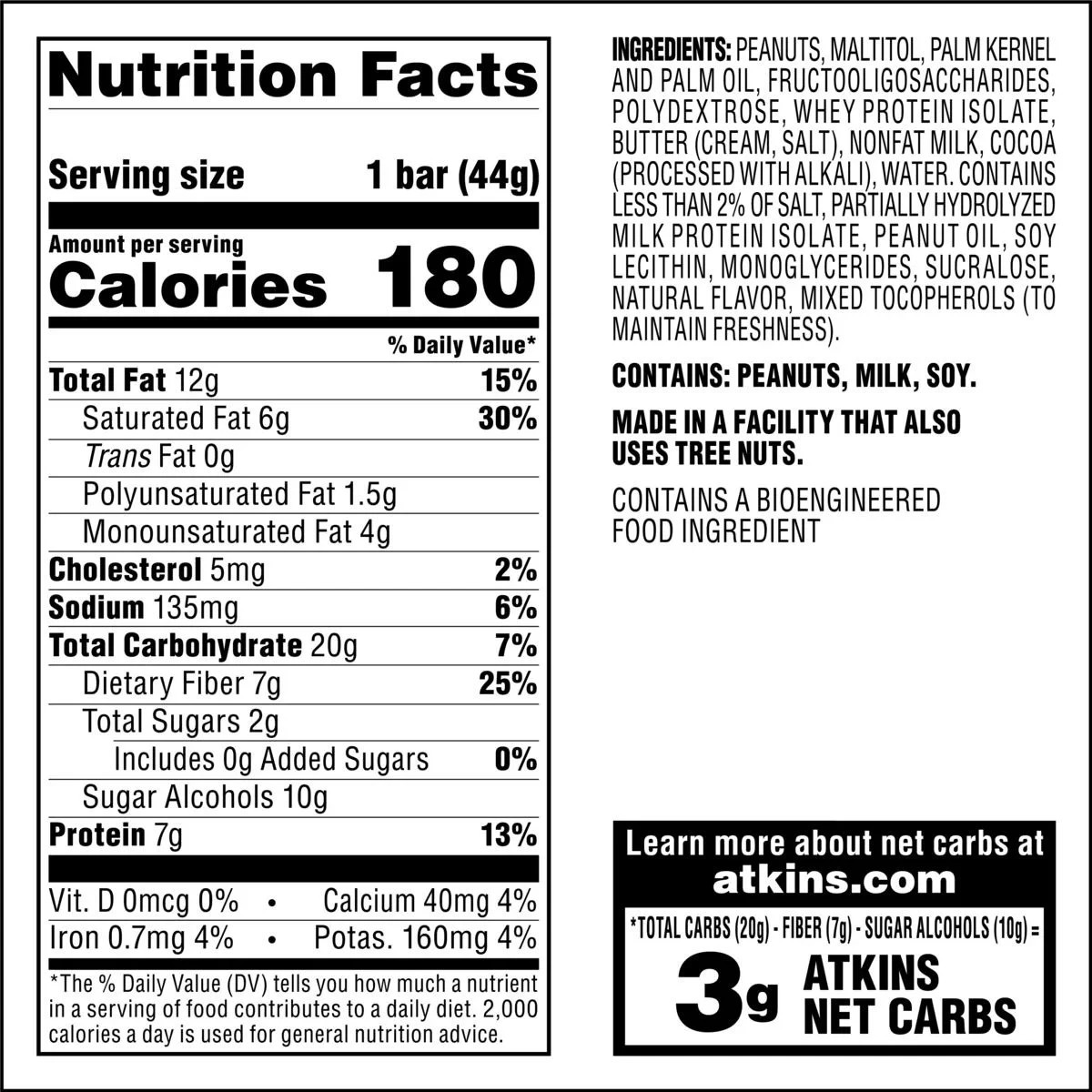 4 pack 32 Ct Atkins Snack Bar, Caramel Chocolate Nut Roll, Keto Friendly