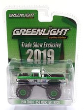 Greenlight 1/64 Scale 30006 - 1974 Ford F-250 Monster Truck - Green