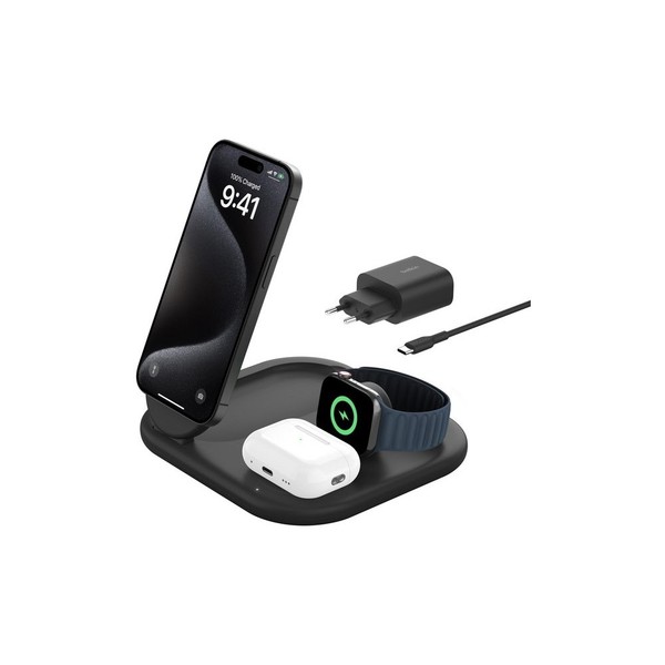 Belkin Boostcharge 3In1 Wireless LadegeräT Schwarz-image