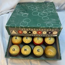 Aramith 2 1/4" Pool Billiard Balls Set In Box Belgian Vintage