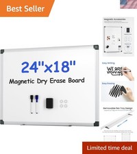 Magnetic Wall-Mounted Whiteboard Kit 24 x 18 : User-Friendly Dry Erase Solution