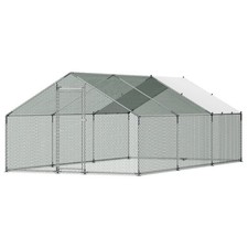 9.8x19.6x6.5ft Farm-Grade Chicken Run w/ Reinforced Mesh, Roof  Secure Lock