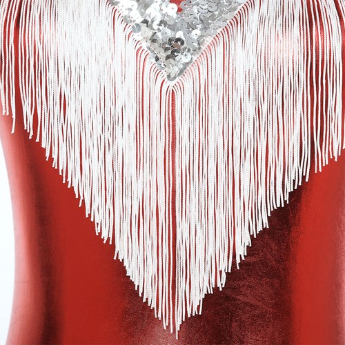 Womens Dancewear Shiny Sequins Bodysuit Glitter Leotard One Piece Sparkle - Picture 12 of 64