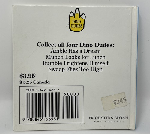 Amble Has A Dream Price Stern Sloan Mini Dinosaur Lift the Flap Book Dino Dudes - Picture 2 of 10