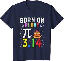Born On Pi Day Birthday Decorations Happy 14 March Youth Unisex T-shirt