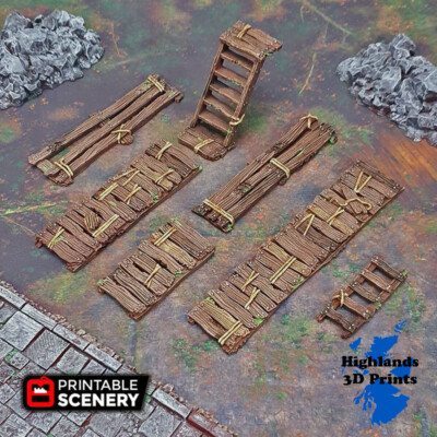 Gangways Leiter und Treppe Scatter Terrain Tabletop Gaming DnD 32/28/20/15/10mm
