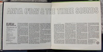 Anita O'Day & The Sounds V-9514 USオリジナル Anita O'Day- Anita O'Day & The 3 Sounds- Verve V-8514- Mono-Orig