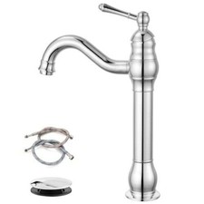 gotonovo Bathroom Vessel Sink Faucet Polish Chrome Single Handle Lavatory V SR 