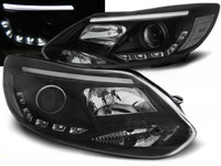 Scheinwerfer Paar Ford Focus 11-14 Daylight LED LTI Schwarz