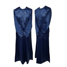 Thobe Jubba Men's design Emirati Dishdash High Quality Shiny Blue