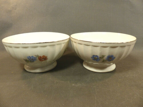 Lot de 2 anciens bols en porcelaine vintage déco fleurs  - Photo 1/6