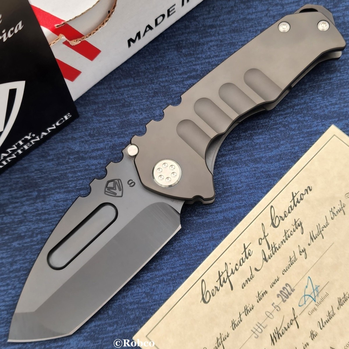 Medford Praetorian Genesis T S35VN PVD Tanto Blade PVD Coated