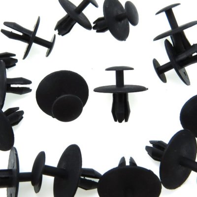 25 Fit 1/4'' Hole Automotive Clip Push Type Fastener Bumper Fender Moulding Rivet
