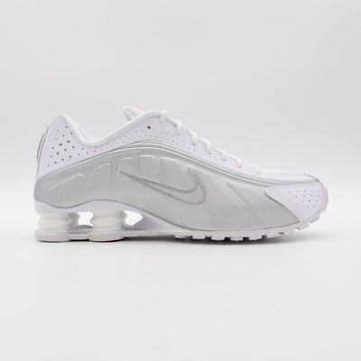 Nike Women's Shox R4 AR3565-101 24㎝ AR3565-101 Nike Shox R4 White Metallic Silver Max Orange (Women's