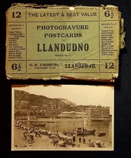 Llandudno 1900's G. R. Thompson Postcard Book With 12 Postcards South Africa