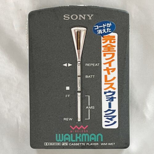 SONY WM-WE7 1997 Black Walkman Vintage Cassette Player Made in Japan Tested - Picture 1 of 24