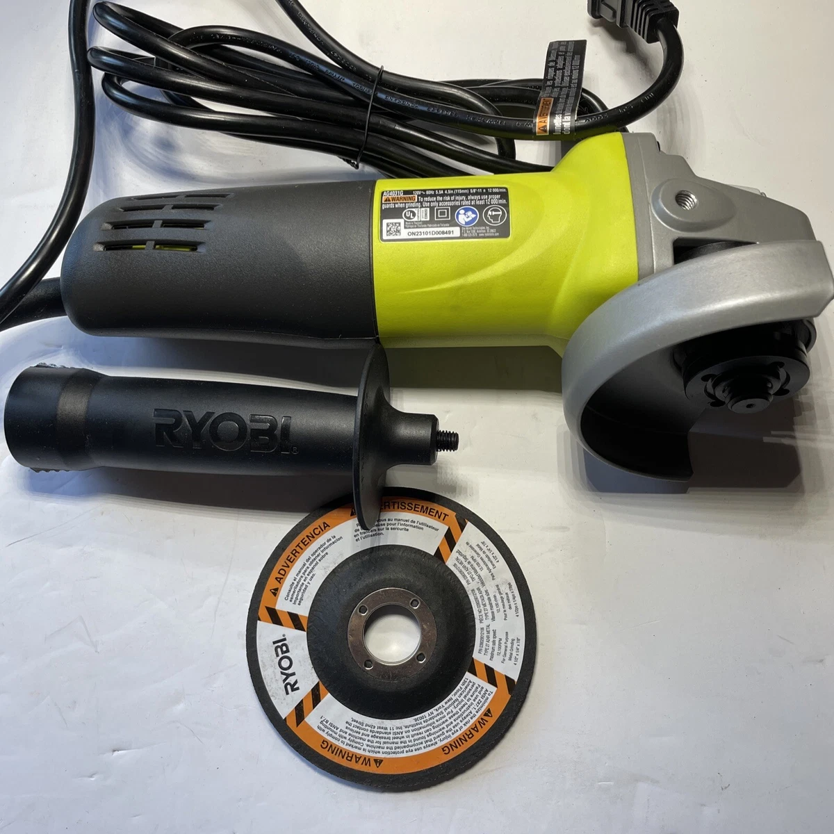 OPEN BOX Ryobi Angle Grinder AG4031G 4 1 2