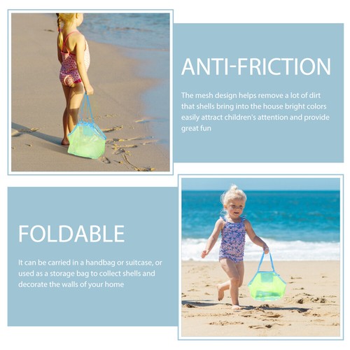 Beach Net Bag for Sand Toys Child Baby Mesh Multi-functional Colorful Storage - Picture 2 of 12