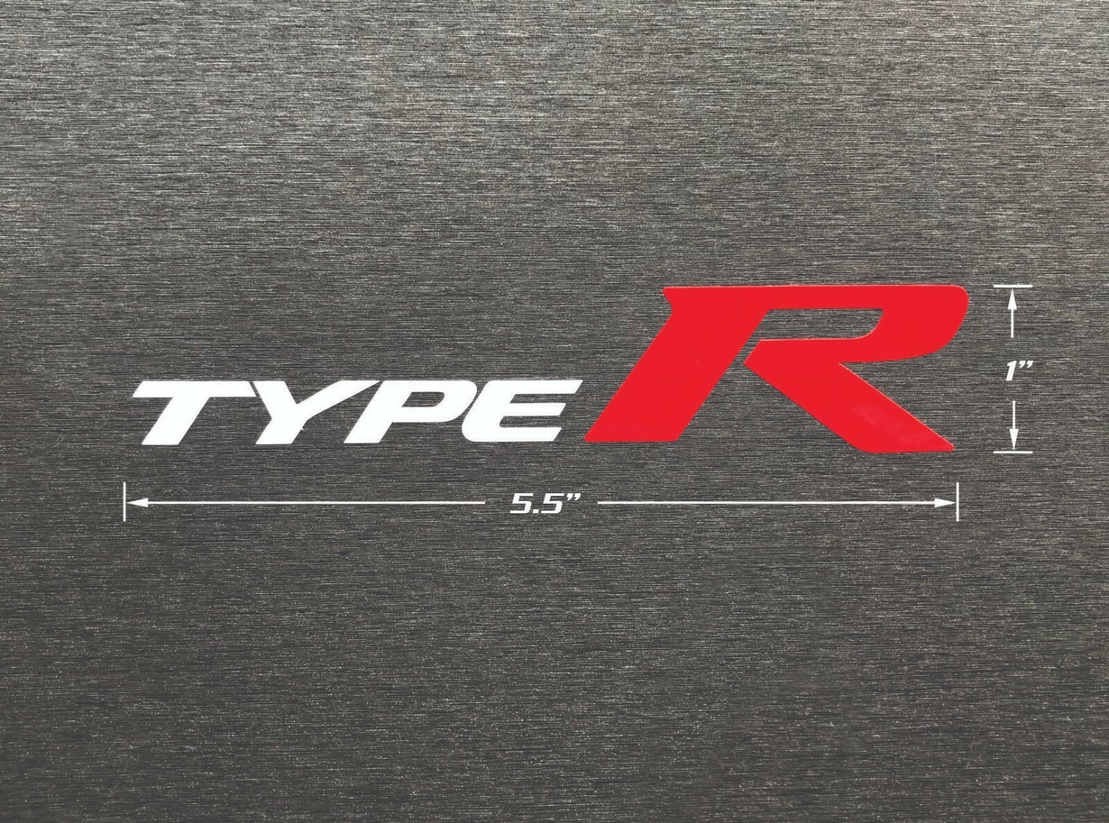 Type R vinyl decals for Honda vehicles - Set of 2 White/Red (Premium ...
