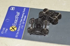 HO scale freight car trucks ExactRail ET-105 Bettendorf Barber S-2 70t 33"