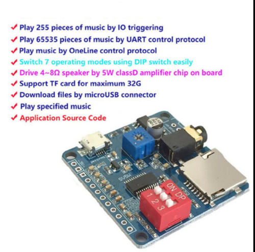 Voice Playback Module Board MP3 Trigger Player SD/TF Card For Arduino - Picture 3 of 5