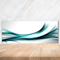Kitchen Glass Splashback 125x50 Waves abstraction