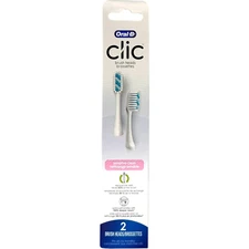 Oral-B Clic Sensitive Clean Replacement Brush Heads 2 Count Refill Extra Soft