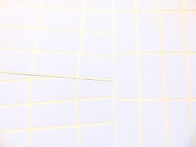 96 Stück 40x20 mm Rechteck Weiß Abnehmbare Low-Tack Aufkleber Klebeetiketten