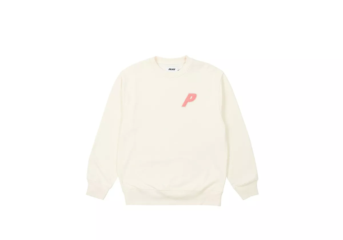 Palace Fleece Tri-Ferg Crew Soft White XL P24CS064