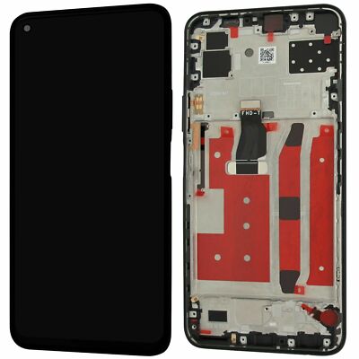 Huawei P40 Lite 5G | Komplettes LCD Display | Schwarz | Bildschirm mit Rahmen