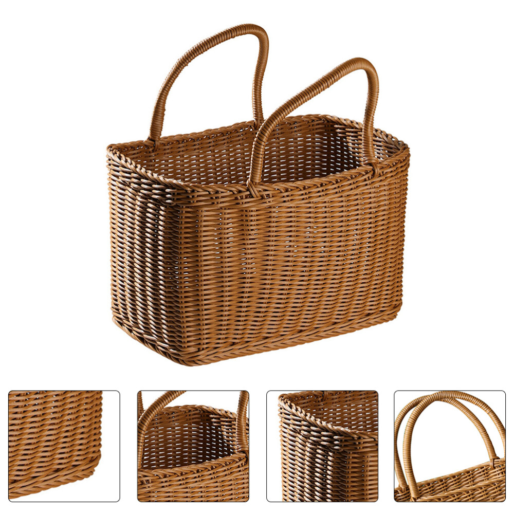 Rattan Container for Bedroom Cubes Woven Basket Table Decoration