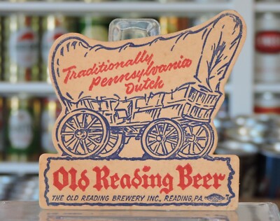 OLD READING BEER  4'' COVERED WAGON COASTER, OLD READING BREWERY, READING, PA.