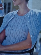 Knitting Pattern Lady's 4ply cardigan and Jumper/ sweater 32-42" (787)