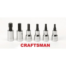  Craftsman 6 pc. SAE 3/8 in. dr. Hex Bit Socket Set NEW FREE SHIPPING