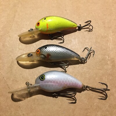 3 Bomber/rebel Style Deep Diving Crankbait Fishing Lures 2 Inches